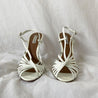 Tabitha Simmons white leather web sandal heels, 38.5 - BOPF | Business of Preloved Fashion