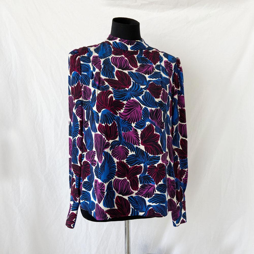 Tara Jarmon printed long sleeve blouse - BOPF | Business of Preloved Fashion