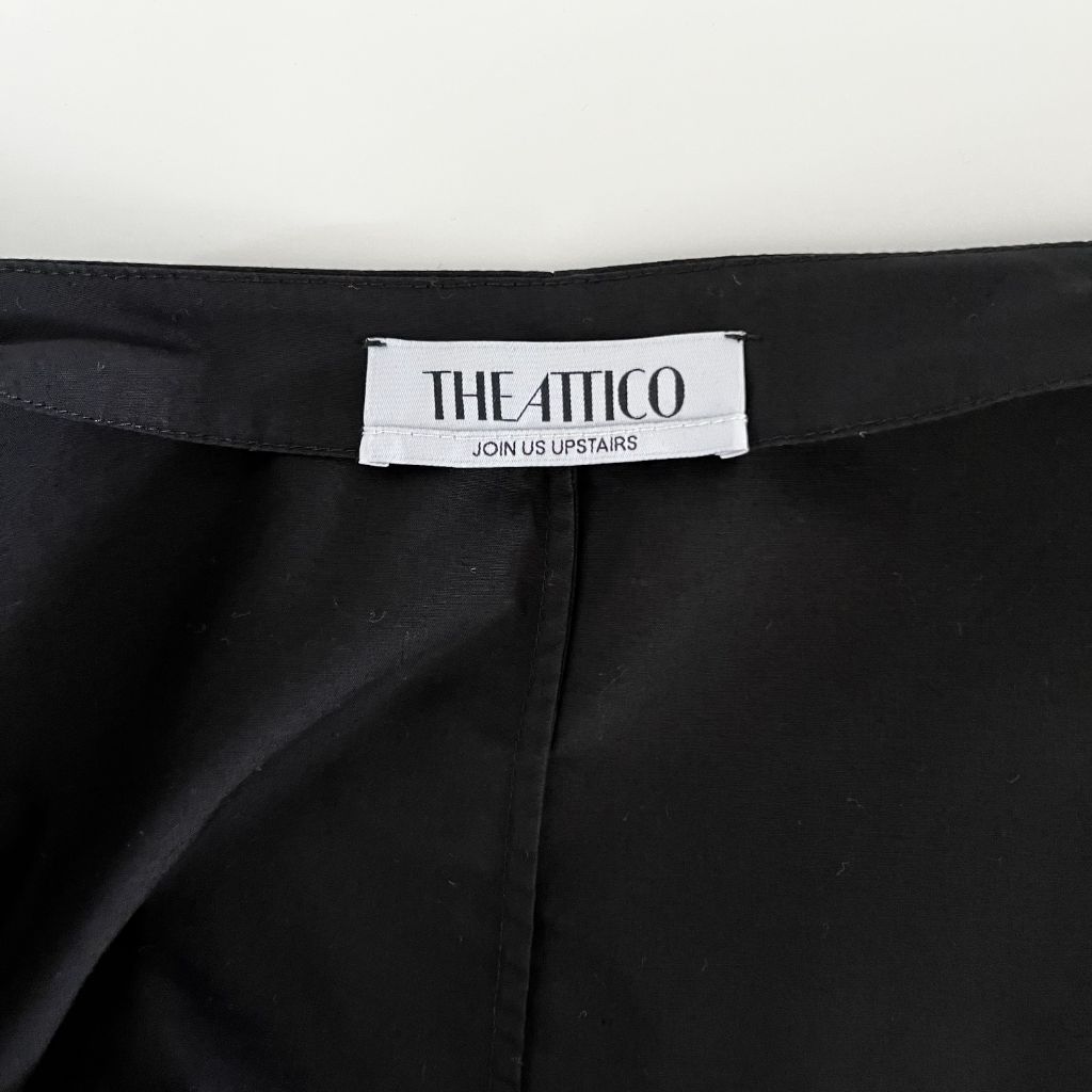 The Attico V-Neck Shirt Black With Maxi Sleeves - BOPF | Business of Preloved Fashion