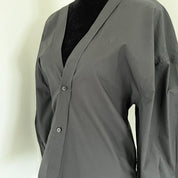 The Attico V-Neck Shirt Black With Maxi Sleeves - BOPF | Business of Preloved Fashion