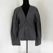 The Attico V-Neck Shirt Black With Maxi Sleeves - BOPF | Business of Preloved Fashion
