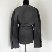 The Attico V-Neck Shirt Black With Maxi Sleeves - BOPF | Business of Preloved Fashion