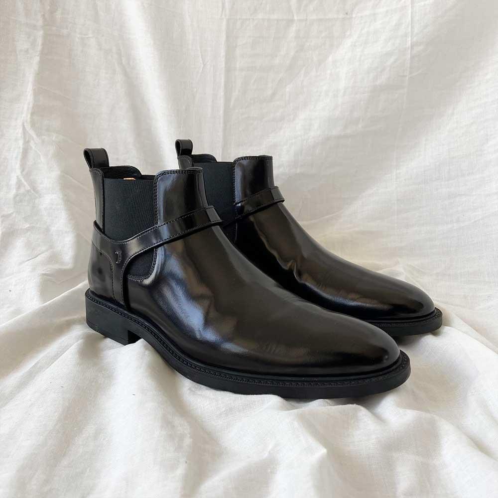 Tod's black leather ankle high boots, 9.5 Men - BOPF | Business of Preloved Fashion