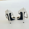 Tom Ford White Sandal Heels with Chunky Gold Chain Toe Strap, 39 - BOPF | Business of Preloved Fashion