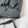 Valentino Black Leather Floral Applique Flap Bag - BOPF | Business of Preloved Fashion