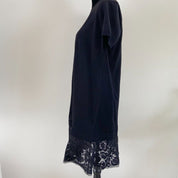 Valentino Black Short Sleeve Lace Hem Dress - BOPF | Business of Preloved Fashion