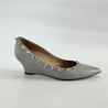 Valentino grey rockstud pointed toe wedge shoes, 38.5 - BOPF | Business of Preloved Fashion