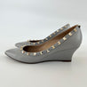Valentino grey rockstud pointed toe wedge shoes, 38.5 - BOPF | Business of Preloved Fashion