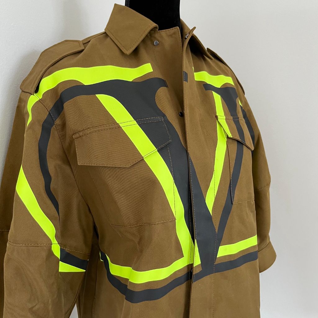 Valentino Khaki V Logo Military Jacket (2018) - BOPF | Business of Preloved Fashion