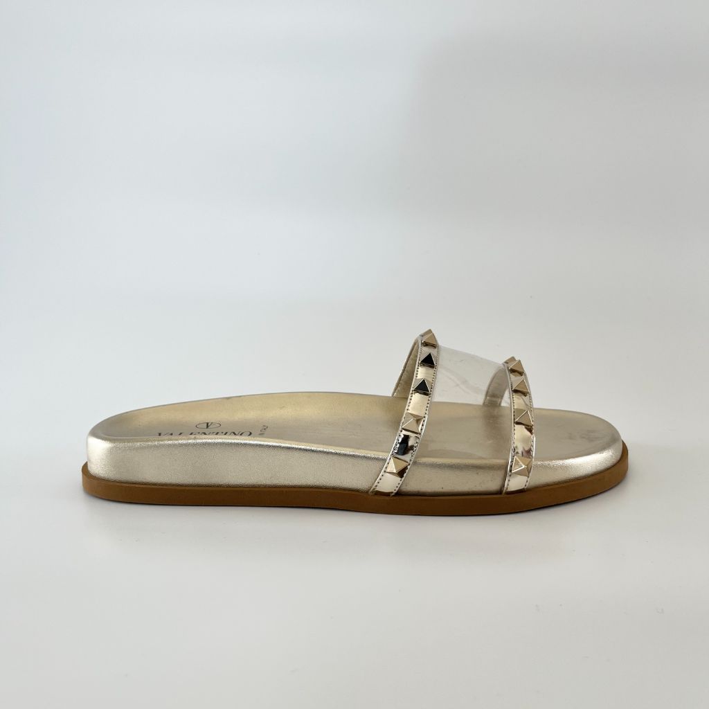 Valentino light gold sandal mules, 39 - BOPF | Business of Preloved Fashion