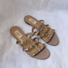 Valentino Nude Leather Rockstud Sandals, 37.5 - BOPF | Business of Preloved Fashion
