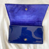 Yves Saint Laurent Belle de Jour Blue Patent Leather Clutch - BOPF | Business of Preloved Fashion