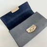 Yves Saint Laurent Lizard Embossed Blue Large Clutch - BOPF | Business of Preloved Fashion