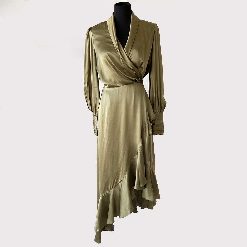 Zimmerman Espionage Silk Wrap Midi Dress - BOPF | Business of Preloved Fashion