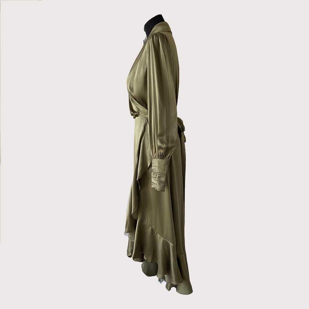 Zimmerman Espionage Silk Wrap Midi Dress - BOPF | Business of Preloved Fashion