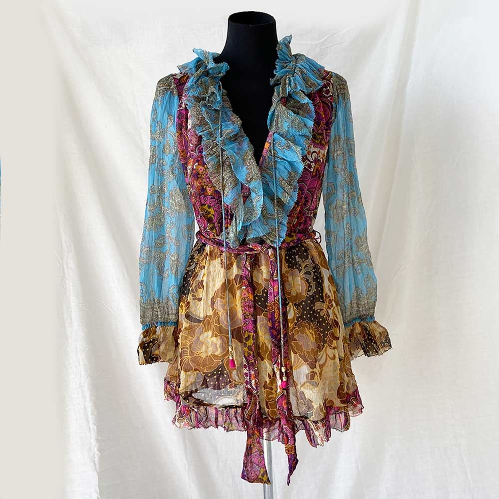 Zimmerman Multicolor Printed Longsleeve Mini Jumpsuit - BOPF | Business of Preloved Fashion