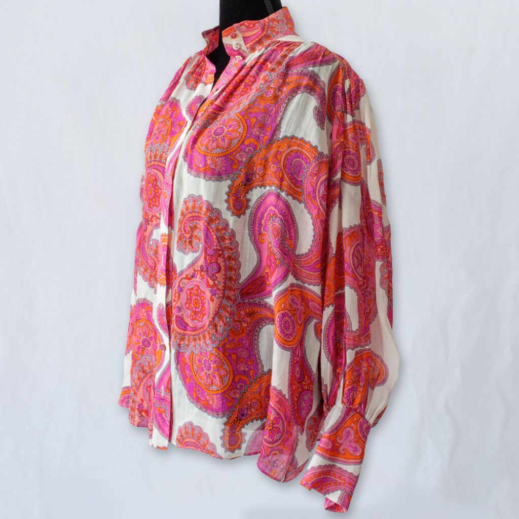 Zimmermann pink paisley printed blouse - BOPF | Business of Preloved Fashion