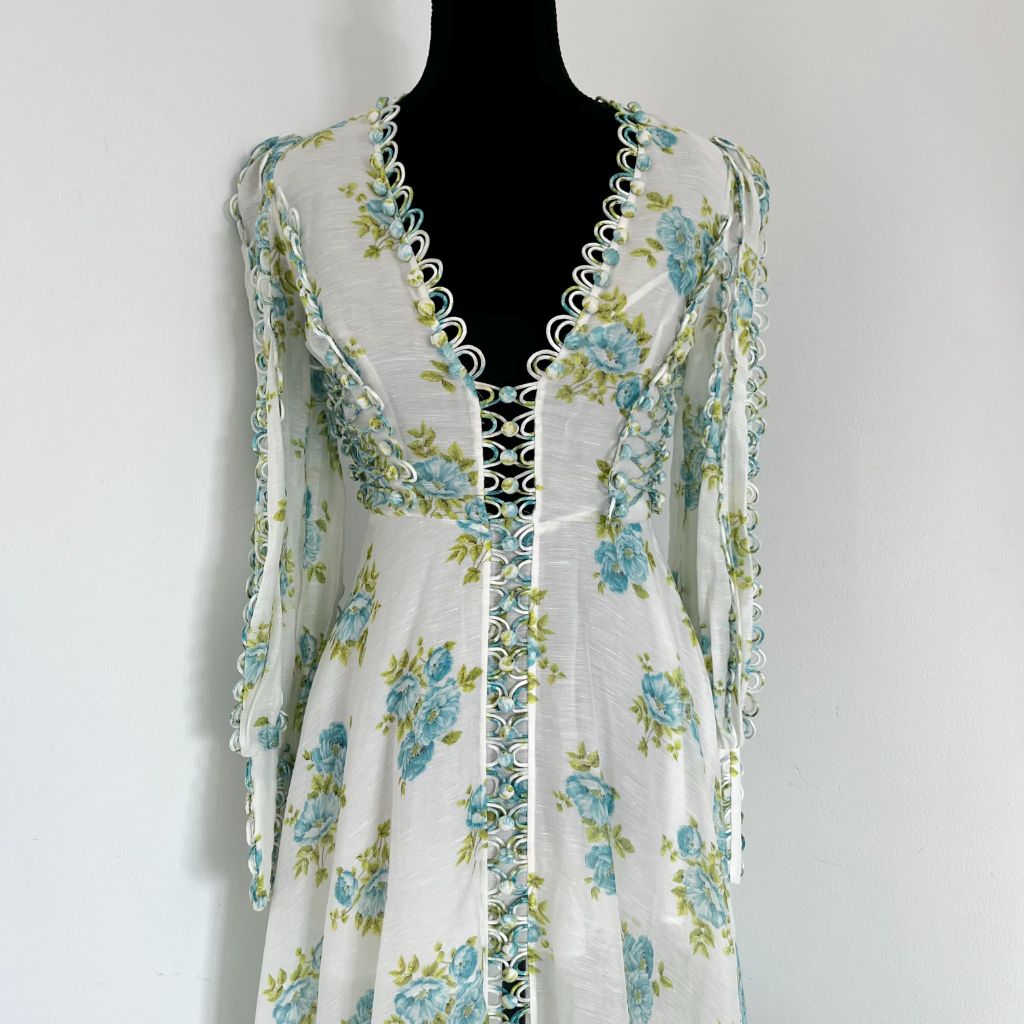 Zimmermann Whitewave Honeymooners Floral-print Linen Maxi Dress - BOPF | Business of Preloved Fashion Zimmermann Whitewave Honeymooners Floral-print Linen Maxi Dress - BOPF | Business of Preloved Fashion