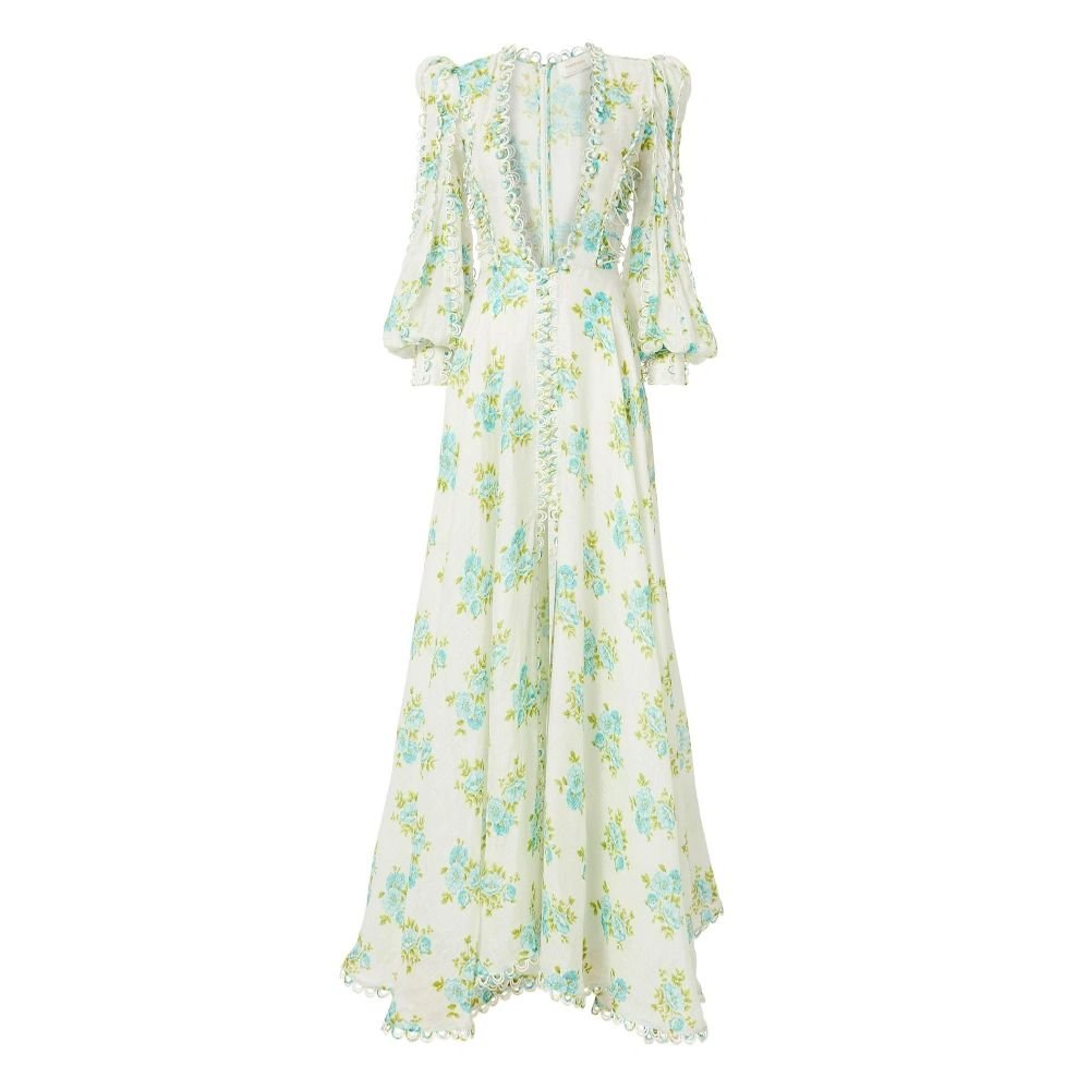 Zimmermann Whitewave Honeymooners Floral-print Linen Maxi Dress - BOPF | Business of Preloved Fashion Zimmermann Whitewave Honeymooners Floral-print Linen Maxi Dress - BOPF | Business of Preloved Fashion