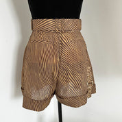 Zimmermann zebra print linen high-waist shorts - BOPF | Business of Preloved Fashion